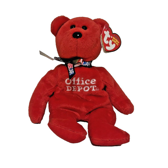 Ty Beanie Baby Carl Edwards Bear MWMT 2007 Nascar #99 Office Depot Giftable EUC - Picture 2 of 12